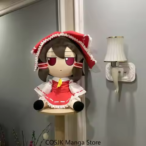 Amine Touhou Project Hakurei Reimu fumo Big Head 50cm Plush Pillow Cosplay Dress Up Stuffed Body Clo