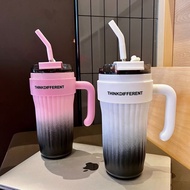 tyeso tumbler 1200ml tyeso tumbler tumbler tyeso Simple Gradient Color Stainless Steel Straw Cup Lar