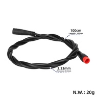 【NEW】M8 Waterproof 2-Pin Red-Head 60cm/100cm Male-to-Female Cable E-bike Waterproof