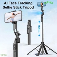 NG1ZX Selfie Stick Tripod, Remote With Fill Light Gimbal Stabilizer,  AI Face Tracking Universal 360