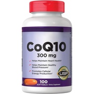 KSCoQ10300mg Soft Capsules, 100 Capsules, Heart Health Support, USP Certification, Promote Cell Ener