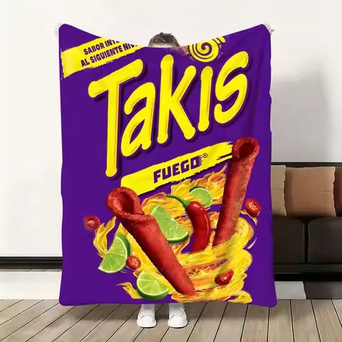 Design T-Takis Throw Flannel Fluffy Soft Blanket Warm Skin-Friendly Throw for Sofa Bed Office Nap Wi