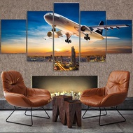5 Pieces Airplane Posters Canvas Painting Wall Art Pictures for Living Room Modern Home Decor Landsc