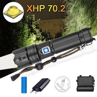 Super Powerful XHP70.2 LED Flashlight 26650 Flashlights XLamp XHP50 USB Rechargeable Tactical Light Use 18650 Zoom Torch r