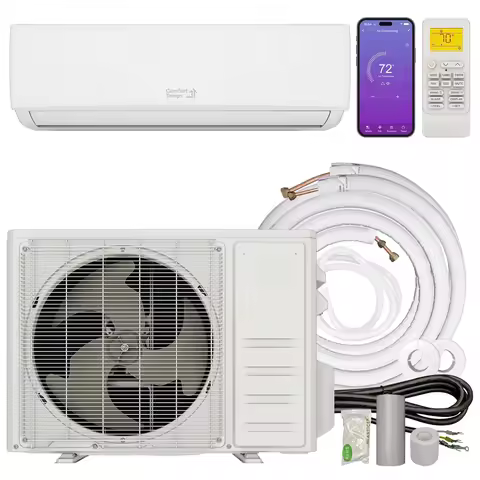 12000 BTU Mini Split AC&Heat Pump 20.5 SEER 110V Ductless Quiet WiFi Complete Install Kit Custom