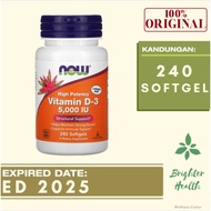 Now FOODS VITAMIN D-3 5,000 IU 240 SOFTGELS FOOD D3 D 3 5000 5000IU
