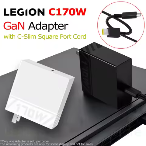 Lenovo Original Legion GaN Adapter C170W with C-Slim Square Port Cord 170W For Laptop Notebook GeekP