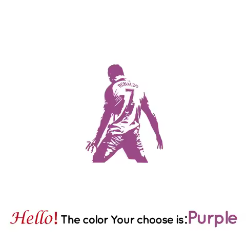 1 pc colorful Football Cristiano Ronaldo Soccer Athlete Ronaldo Wall Sticker Removable Wall Stickers