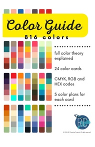 Color Guide: Digital Color Tool for Creators: 816 Colors - CMYK RGB and HEX Codes