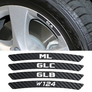4PCS Car Wheel Rim Stickers Accessories For Mercedes Benz W124 G63 G350d G500 GLA GLA43 GLB GLC GLC4