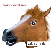halloween halloween mask Halloween Horse Head Mask Unicorn Animal Headgear Funny Horse Face Horse Ma
