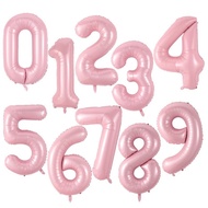 (70 cm high) Age number balloon 70 cm tall, pastel pink