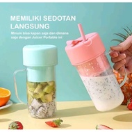 Juicer blender glass juice + straw portable blender glass/ mini juicer/