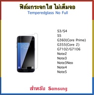 ฟิล์มกระจกใส ไม่เต็มจอ For Samsung Galaxy G7106 (Grand2) G7102 (Grand2) G360 (Core Prime) G355 (Core2) S3 S4 S5 Note2 Note3 Note3neo Note4 Note5 กระจกนิรภัย Temperedglass