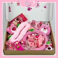 15-piece Premium Strawberry Bear Gift Box - Super Cute Gift for Girlfriend, Birthday Gift for Women