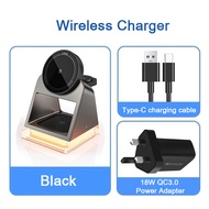 ZUZG Wireless Charger 3 in 1 Wireless Charging Station with Night Lamp Wireless Charger iPhone 17/16