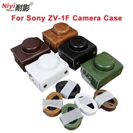 PU Leather Case for Sony ZV-1F ZV1F ZV1II ZV1M2 Camera Protection Bag Shoulder Strap Single-Lens