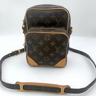 Louis Vuitton 老花雙層相機包，LV經典包，路易威登，麻將包，側背包，二手真品，正品，現貨，免運