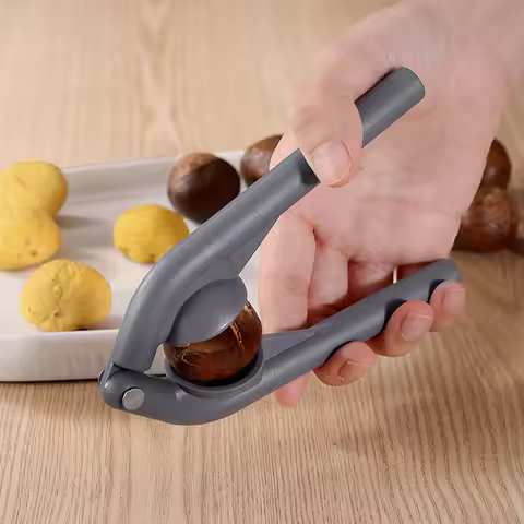 Protable Nutcracker Chestnut Clip Stainless Steel Nut Opener Single-Handed Clip for Almonds Walnuts