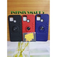 Case Infinix Smart 5 - Case Macaron Thunder Infinix Smart 5 Plus Ring