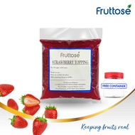 FRUTTOSE STRAWBERRY TOPPING / Garnish  / Drizzle (500G) + Free Container HALAL