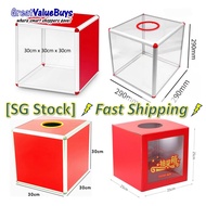 [Free Shipping] Lucky Draw Box 30cm Acrylic Durable party lottery Collapsible 抽奖箱 Lottery Spin Wheel