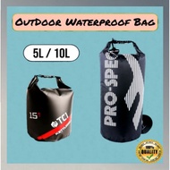 5L/10L Waterproof Dry Bag Fishing Swimming Diving Travel Camping Backpack Beg Kalis Air户外防水包