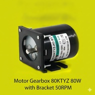 80KTYZ 60W Gearbox Motor with 5RPM-110RPM Bracket (8093)