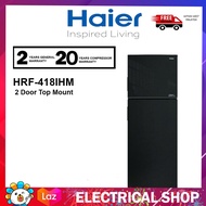 {FREE SHIPPING} Haier 418L Refrigerator HRF-418IHM Two Door Top Mount Fridge Inverter HRF418IHM Peti