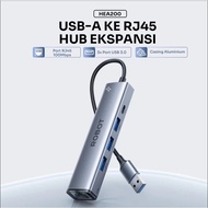 Robot HEA200 HUB USB-A / HEA200C HUB USB Type-C Converter LAN USB 3.0 & Type-C Original