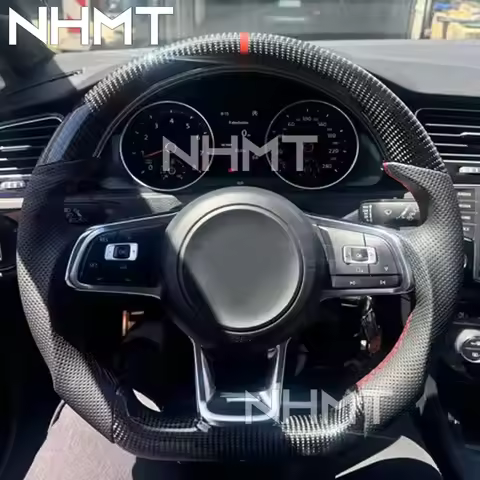 Steering Wheel Fit For VW Mk5 MK6 MK7 MK7.5 GTI R Polo 2013-2020 Customized Carbon Fiber Racing Whee