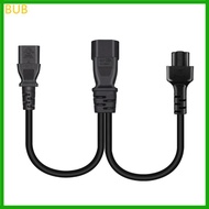 BUB IEC320 C14 to IEC320 C5+IEC320 C13 AC-Power Adapter Cable 3 Terminals Male to Female Power Conne