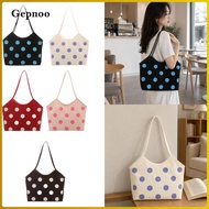 [Gepnoo] Polka Dot Shoulder Bag, Portable, Fashionable, Casual Handbag for Office Workers And Gym-go