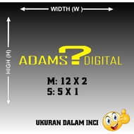 STICKER ADAM DIGITAL AUDIO PROTON PERODUA HONDA