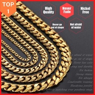Stainless Steel Necklace, Necklace For Men, Saudi Gold, Gold Necklace, Tiger Chain Street, undersize