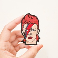 MUSIC EMBROIDERY PATCH DAVID BOWIE EMBROIDERED BADGE/ ICON IRON PATCH MUSICAN/