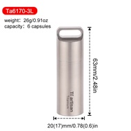 Tiartisan Titanium Mini EDC Tools Portable Sealed Medicine Bottle Home Outdoor Pill Box Waterproof T