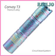 RBNJO ไฟฉาย T3มีรูปแบบแผงวงจร Ti Convoy สูง CRI ไฟฉาย14500 AA LH351D 219C XPG2 219B 519A 12กลุ่ม EVB