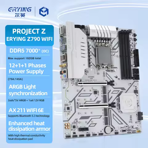 ERYING Z790 Gaming M-ATX Motherboard LGA1700 Support i9-14900KF 13900K i7-14700K 13700 i5-14600KF 12