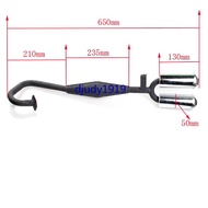 47cc 49cc Mini Moto Pocket Bike Twin Exhaust (Black) Muffler For Minimoto GP Bike