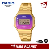 [Official Warranty] Casio Vintage Gold Stainless Steel Band Women Watch A168WERG-2ADF/A168WERG-2A/A1