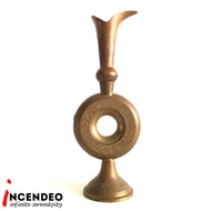 Vintage Donut Shaped Etched Brass Vase