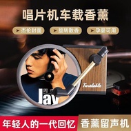 Ready Stock Jay Chou Car Ornaments Car Aromatherapy Records Locomotive Interior Air Outlet High-End Retro Perfume Fragrance Orna
