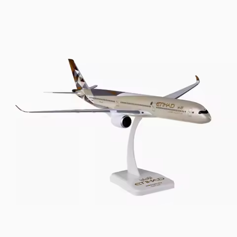 Passenger Aircraft Hogan Scale 1/200 Etihad A350-1000 Handmade Aircraft Model With Landing Gear Airp