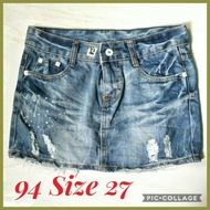 ﹊ ◫ ❀ DENIM SKIRTS ( PRE-LOVE ) SIZE 28 - 32