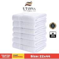 UTOPIA TUALA PUTIH HOTEL QUALITY White Bath Towel Tuala Mandi Dewasa Serap Air - 100% Natural Cotton