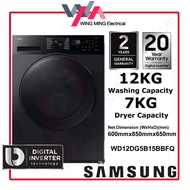 Samsung Front Load Washer Dryer Wash 12KG/Dryer 7KG (WD12DG5B15BBFQ) Washing Machine/Mesin Basuh Aut