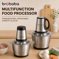 BROBABA x Swiss Thomas Chopper Food Processor 2L 3L Blender Food Chopper Grinders Machine Electric M