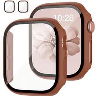 2 Packs Brown Sporty Casual Watch Cases, Compatible With Apple Watch Cases Of 40mm, 41mm, 42mm, 44mm