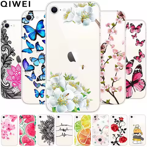 For iPhone SE 2020 Case Clear TPU Silicone Funda Capa for iPhone SE 2016 5 5S Soft Cover for iPhoneS